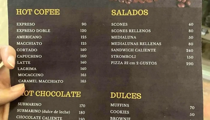 3dori Cafe Menu - Montevideo