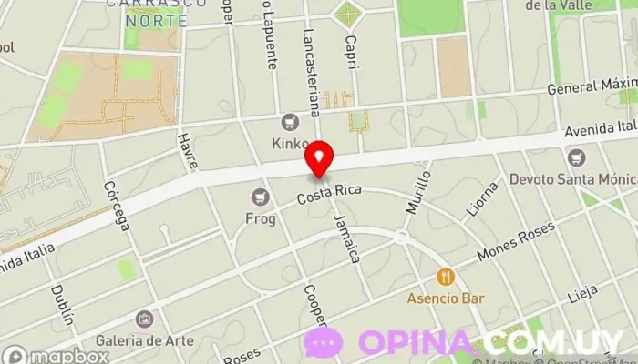 mapa de 678 DANZA Academia de baile en Montevideo