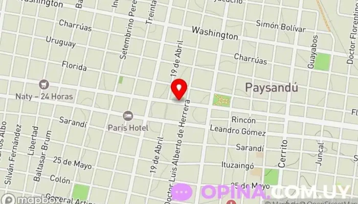 mapa de ABC URUGUAY Papelería, Importador, Juguetería en Paysandú