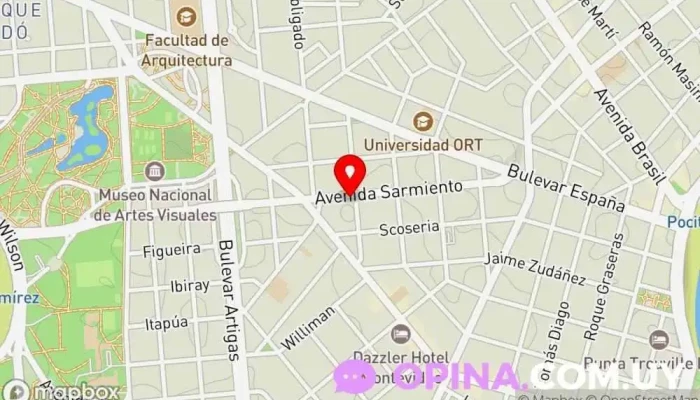 mapa de ABI Propiedades Agencia inmobiliaria en Montevideo