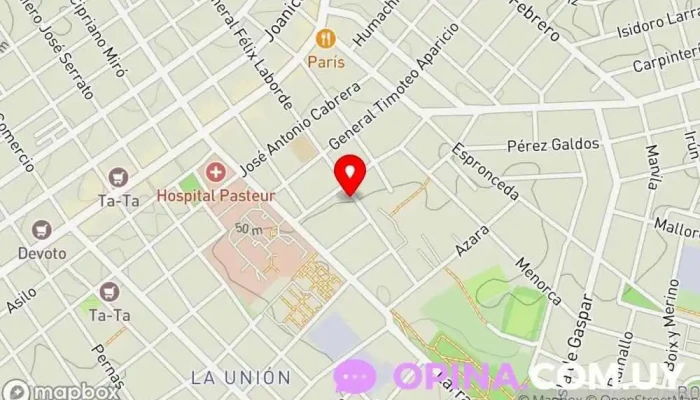 mapa de Academia de choferes Centenario Autoescuela en Montevideo