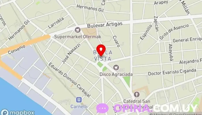 mapa de Academia de Choferes COSMÓPOLIS Autoescuela en Montevideo