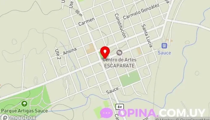 mapa de ACADEMIA DE CHOFERES DE LA PLAZA SAUCE Autoescuela en Sauce