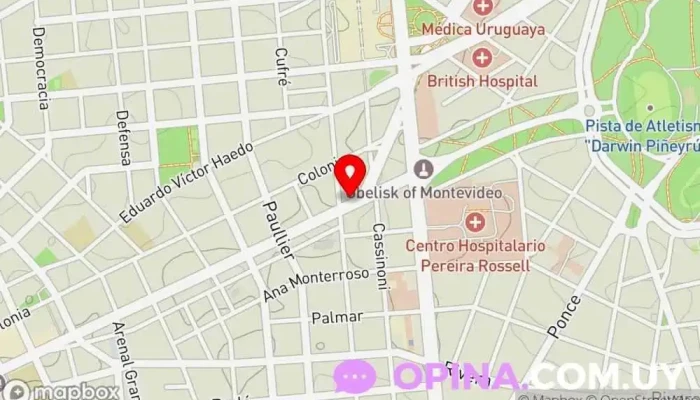 mapa de Academia de choferes Del Molino Autoescuela en Montevideo