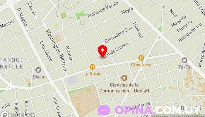 mapa de Academia de Choferes Del Molino Centros de formación para obtener el carné de conducir en Montevideo