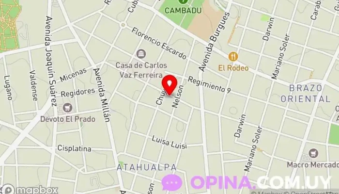 mapa de ACADEMIA DE CHOFERES DEL SUR Autoescuela en Montevideo