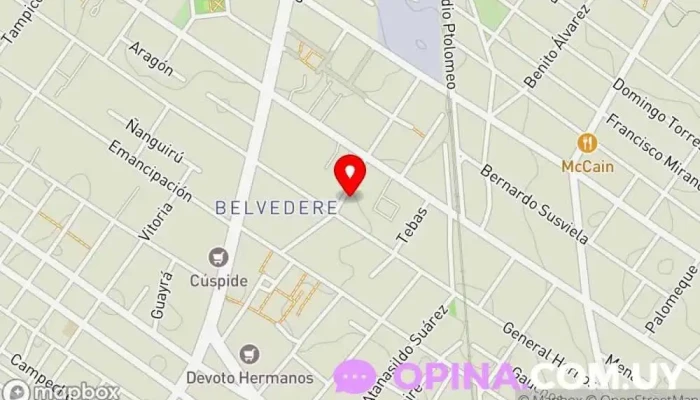 mapa de Academia de Choferes Indigo Autoescuela en Montevideo