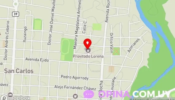 mapa de Academia de Choferes José Díaz Autoescuela en San Carlos