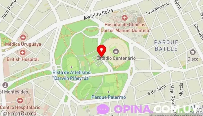 mapa de Academia de Choferes Tres Cruces Autoescuela en Montevideo