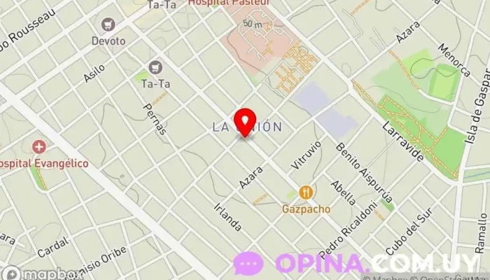 mapa de ACADEMIA DE CHOFERES VAÍNI Autoescuela en Montevideo