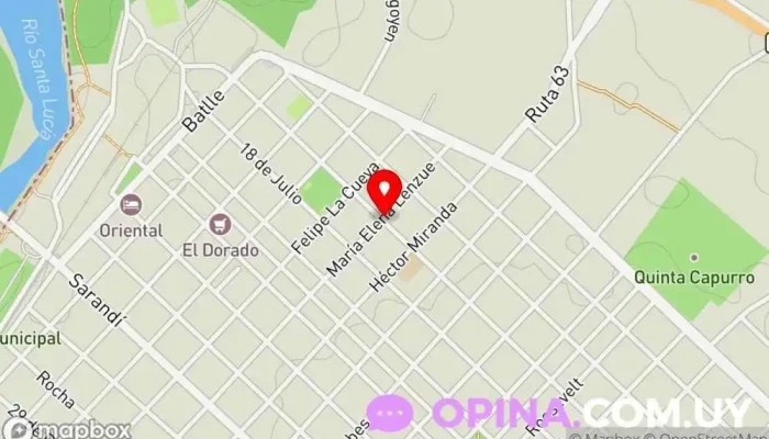 mapa de Academia de Choferes VH - Santa Lucía Zona de formación de conductores en Santa Lucía