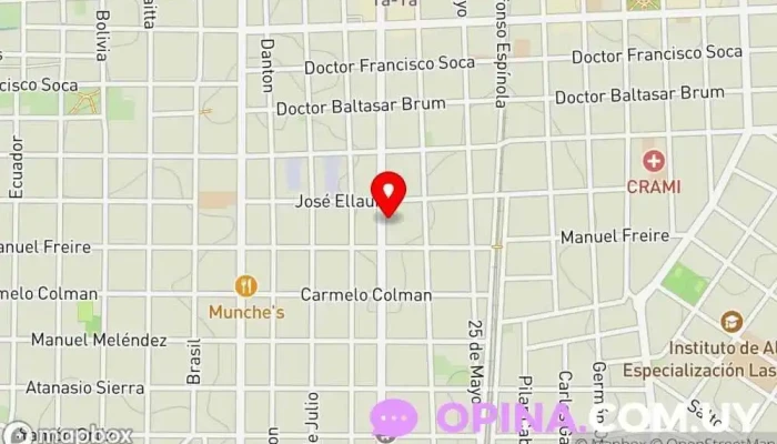 mapa de Academia Fenix Escuela en Las Piedras