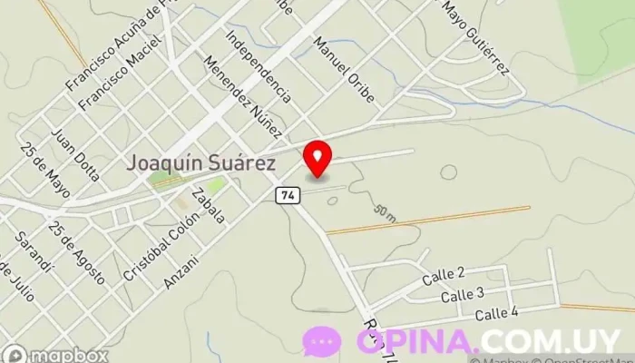 mapa de Academia Los Grillitos Futbol Club Club deportivo en Joaquín Suárez