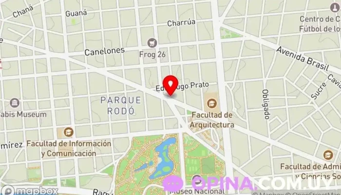 mapa de Academia Pitágoras Escuela comunitaria en Montevideo
