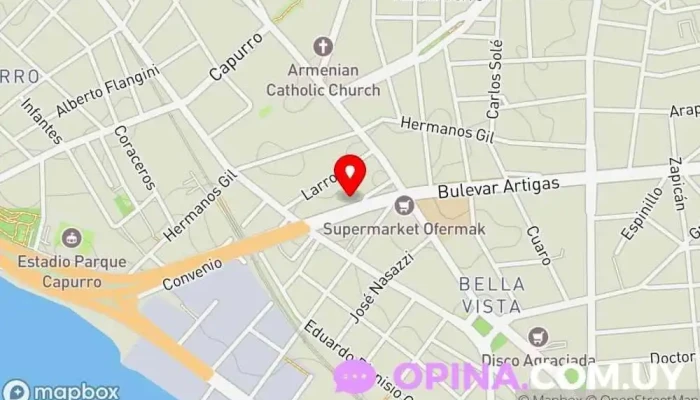 mapa de Academia sote Autoescuela en Montevideo