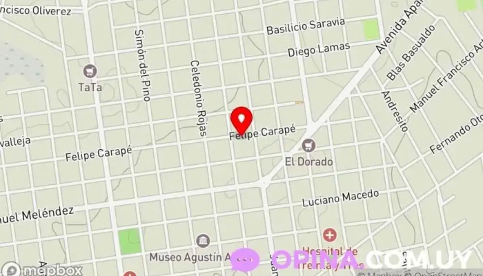 mapa de Academia YP de Peluqueria/BELLEZA Academia de estética en Treinta y Tres