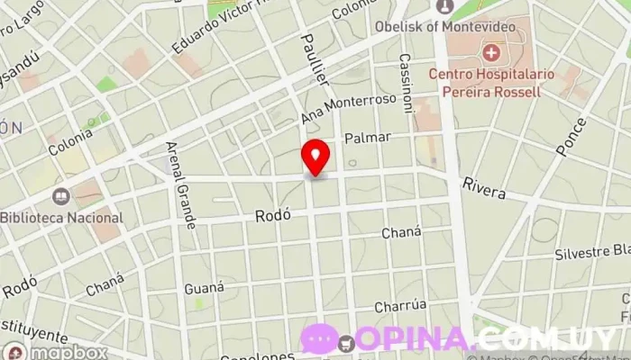 mapa de Academia Zanshin - Fitness & Martial Arts Escuela de kárate, Centro de formación en Montevideo