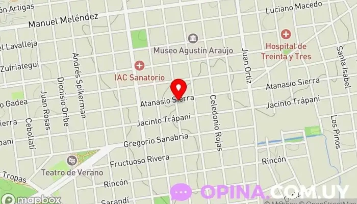 mapa de ACAL Instituto de Capacitación de Lenguas Academia de idiomas en Treinta y Tres