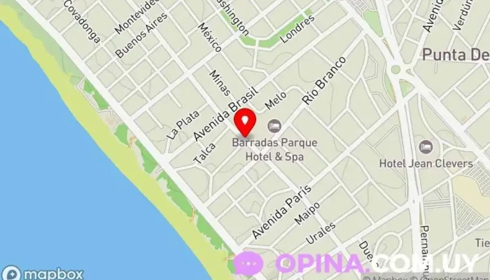 mapa de Acrux Inmuebles Agencia inmobiliaria en Punta del Este