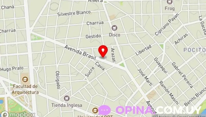 mapa de ADARA Uruguay Clínica especializada en Montevideo