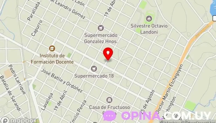 mapa de Adeom Residencia de estudiantes en Durazno