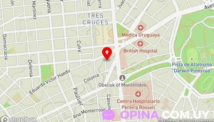 mapa de Adhesivos Uruguay Tres Plumas Papelería y Pick Up Cassinoni Papelería en Montevideo