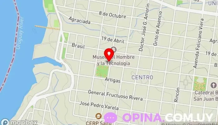 mapa de A.D.Propiedades Agentes inmobiliarios en Salto