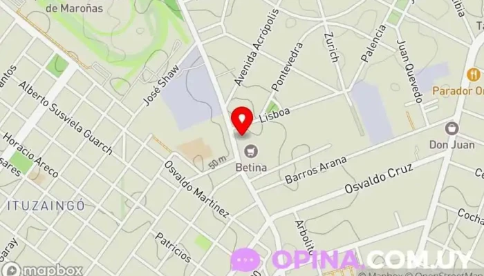 mapa de Ads Autocine en Montevideo