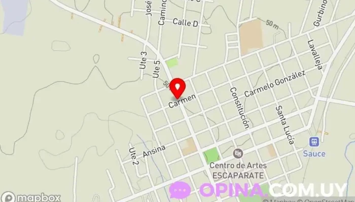 mapa de AGROVETERINARIA SAUCE Veterinario en Sauce