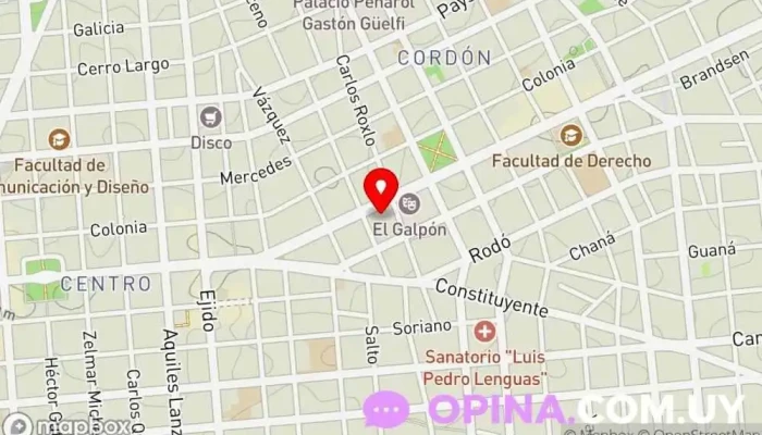 mapa de Aire FM 100.3 & LaCosta FM 88.3 Emisora de radio en Montevideo