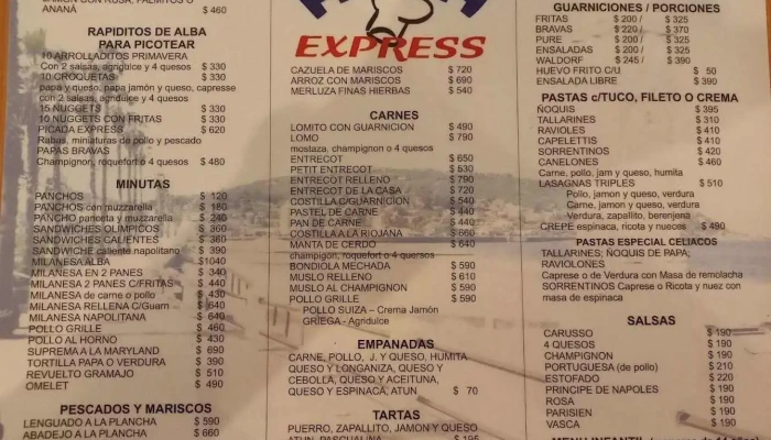 Alba Express -  Menu - Piriápolis