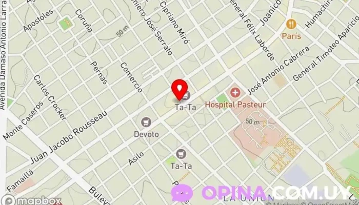 mapa de Alberto Gandulia S.A. Papelería en Montevideo