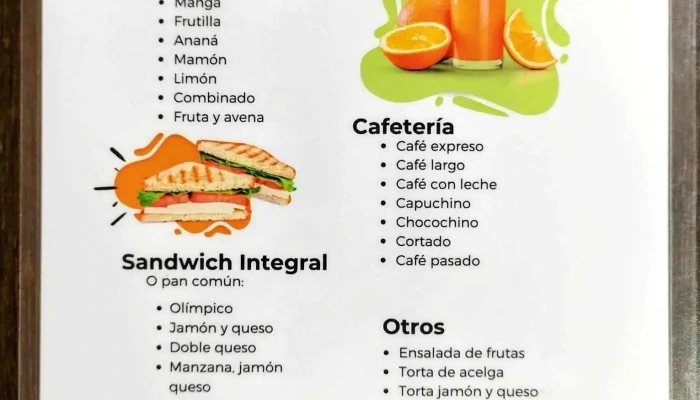 Ale Confiteria Cafe Menu - Rivera