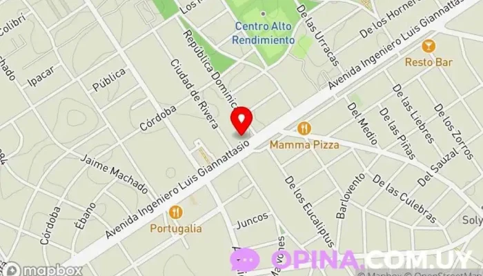 mapa de Alexandre Team Escuela de boxeo en Ciudad de la Costa