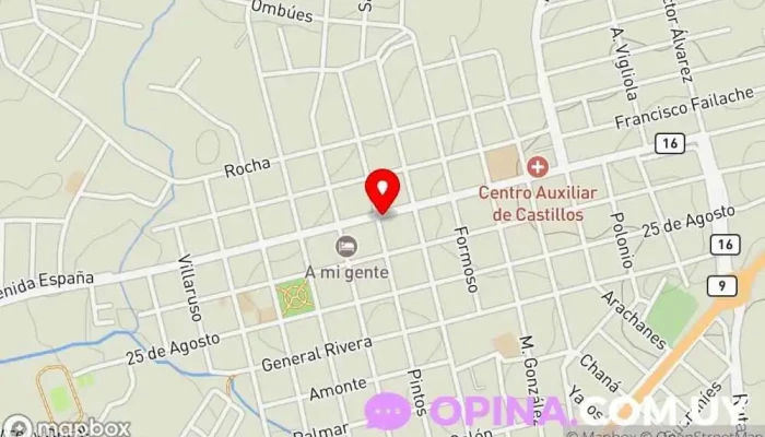 mapa de Alianza Castillos Escuela en Castillos