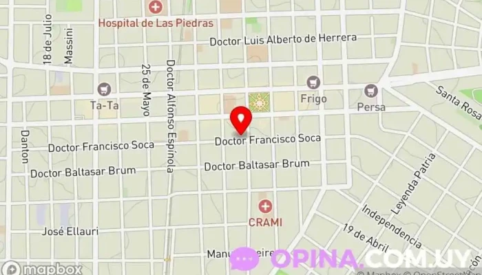 mapa de Alianza Las Piedras Academia de inglés, Institución educativa en Las Piedras