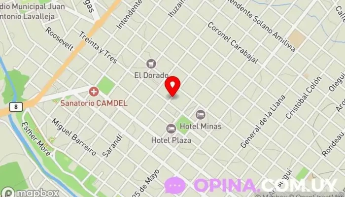 mapa de Alianza Minas Academia de inglés en Minas