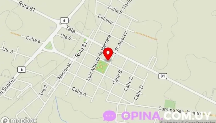 mapa de Alianza San Bautista Escuela en San Bautista