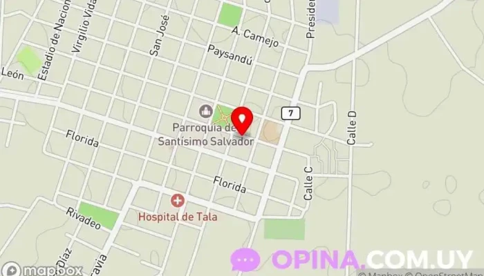 mapa de Alianza Tala Escuela en Tala