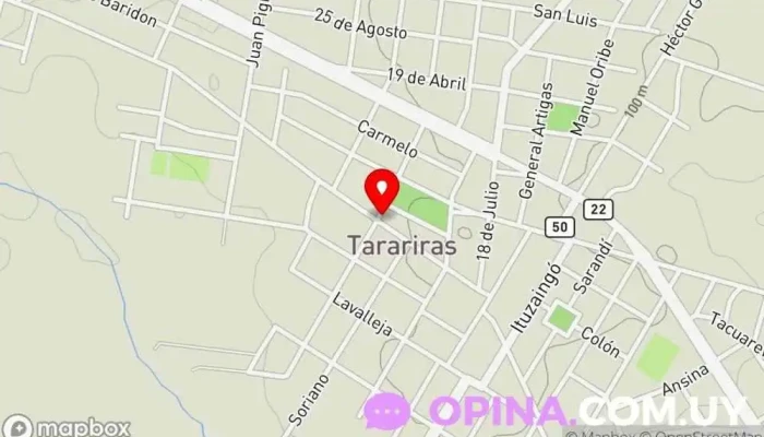 mapa de Alianza Tarariras Escuela en Tarariras