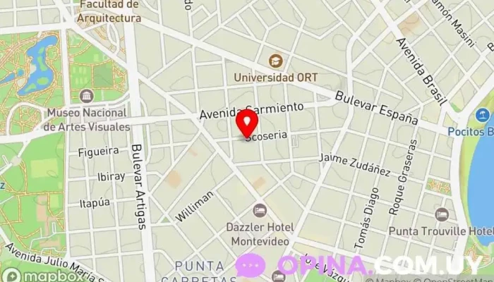 mapa de Alicia Rubio Propiedades Agencia inmobiliaria en Montevideo