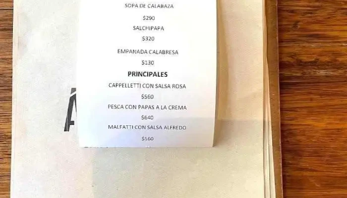 Almacen Ciudad Vieja Menu - Montevideo