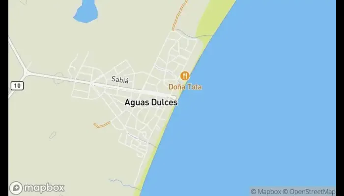 mapa de Restaurante en Aguas Dulces