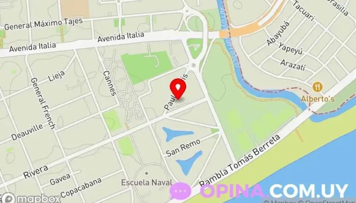 mapa de Alvi Armani Uruguay Clínica especializada en Montevideo