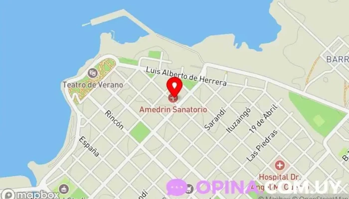 mapa de AMEDRIN Sanatorio Médico en Fray Bentos