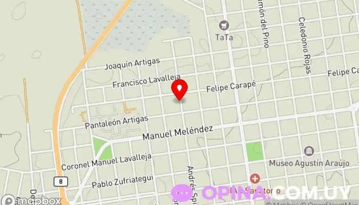 mapa de Amelia Papelería Papelería, Taller de encuadernación, Copistería en Treinta y Tres