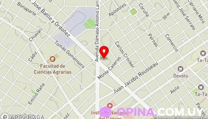 mapa de Amicus. Negocios Inmobiliarios. Agencia inmobiliaria en Montevideo