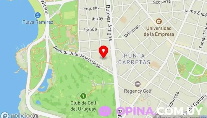 mapa de AMIDIA Clínica especializada en Montevideo