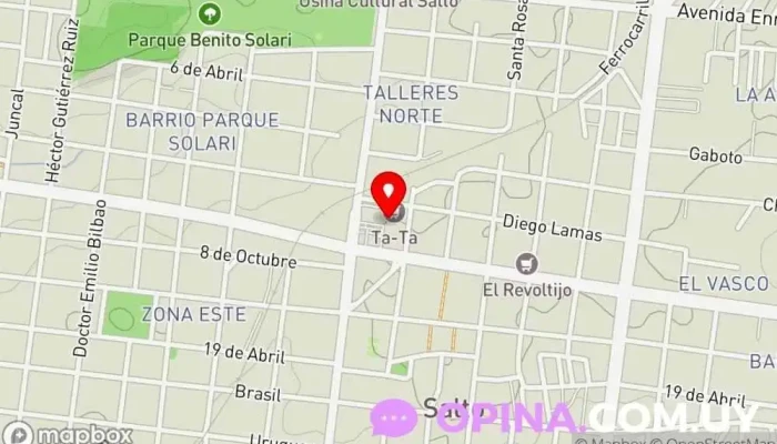 mapa de Ana Karina Godoy Vagner Agencia de bienes inmuebles comerciales en Salto