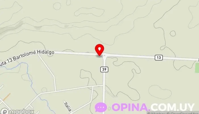 mapa de Anexo UTU Aiguá Centro educativo en Aiguá